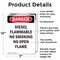 Signmission Diesel Flammable No Smoking No Danger Sign, Aluminum, 7in W x 10in L, 2PK OS-2PACK-DS-A-710-V-2363 - alternate 3